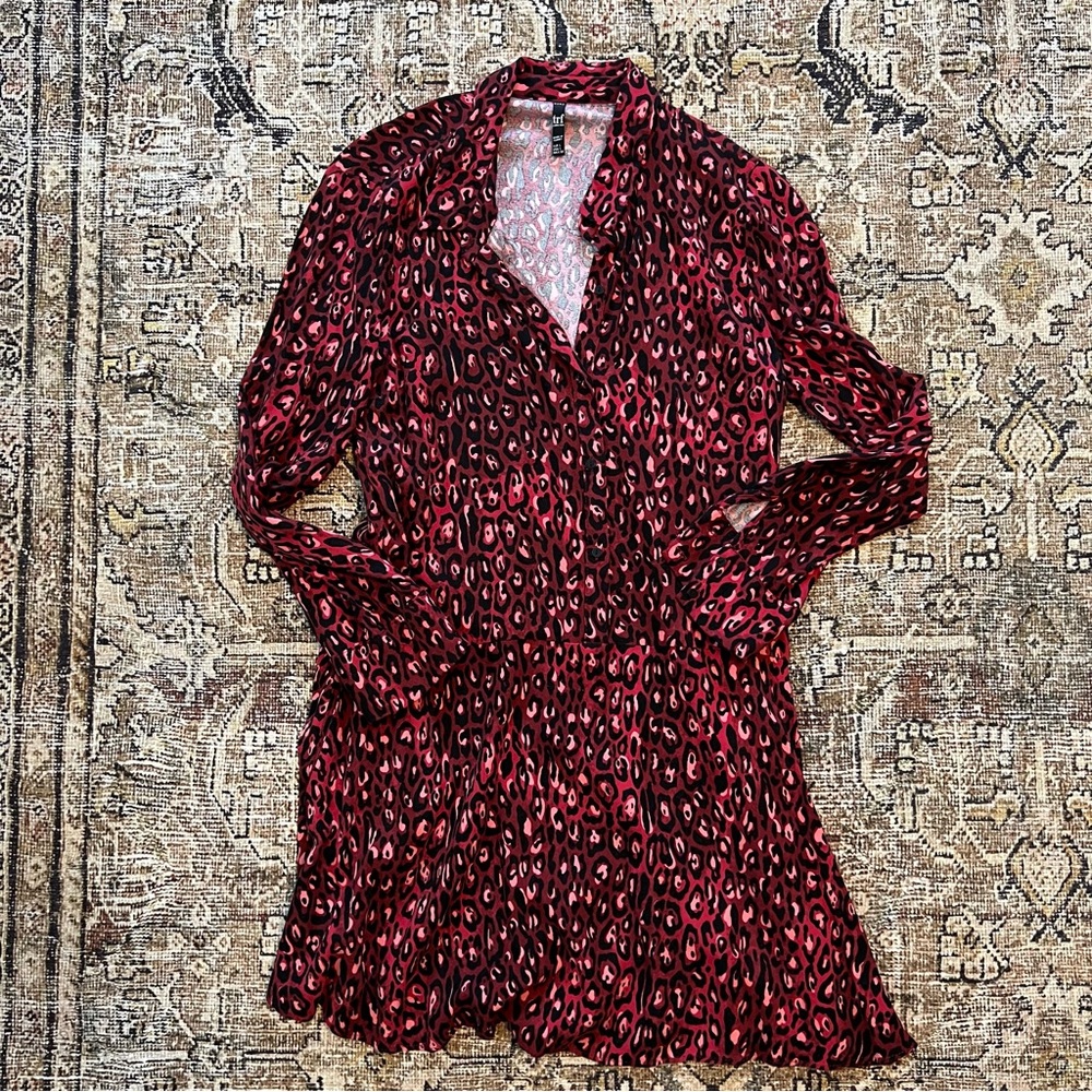 Zara Mini Dress Pink Leopard